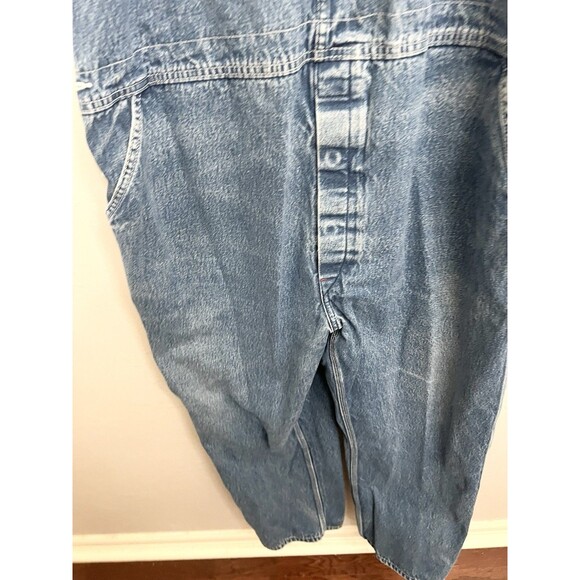 Vtg ROUND HOUSE Men's Denim Bib Carpenter Overalls Blue 44x29 Straight Leg USA - Picture 6 of 10